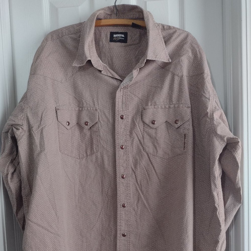 Men's Resistol Rodeo Gear Size XL Button down shirt, pearl snap button Long slee
